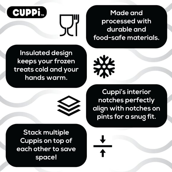 CUPPI Ice cream Cozy Sleeve - Pint Holder for Original Ninja CREAMi 16oz candy - Picture 5 of 7